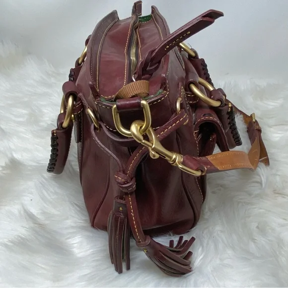 Dooney & Bourke Dark Red Florentine Handbag - Picture 4 of 13